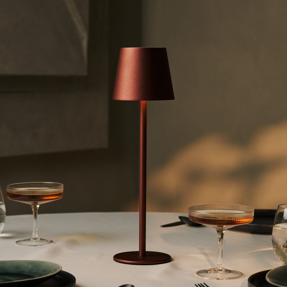 Tavellio-Amsterdam - Jasper Bronze - Draadloze lamp met batterij L metaal, dimable & 3 lichtstadia