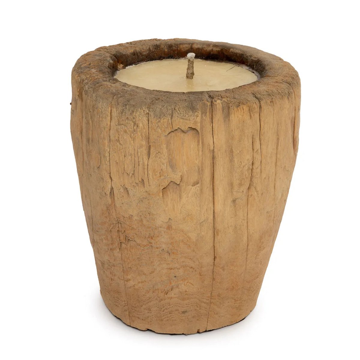 Bazar Bizar - Kaars in boomstam 'Candle Trunk' (Naturel)