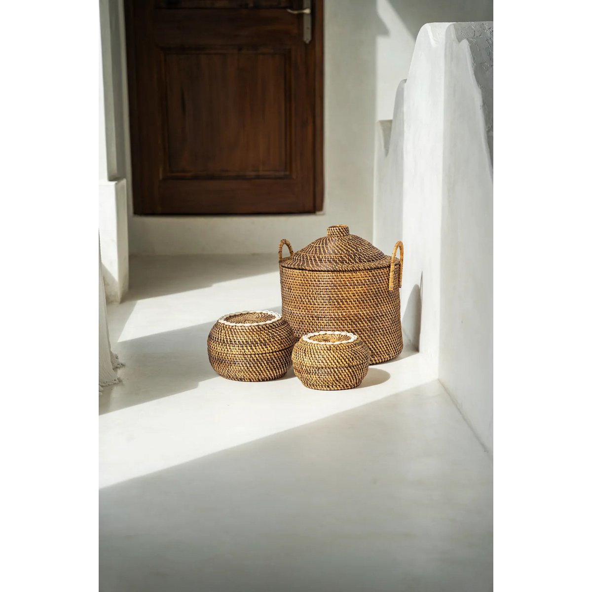 Bazar Bizar - Panier 'Colonial Peek-a-Boo' (Marron Naturel, M)