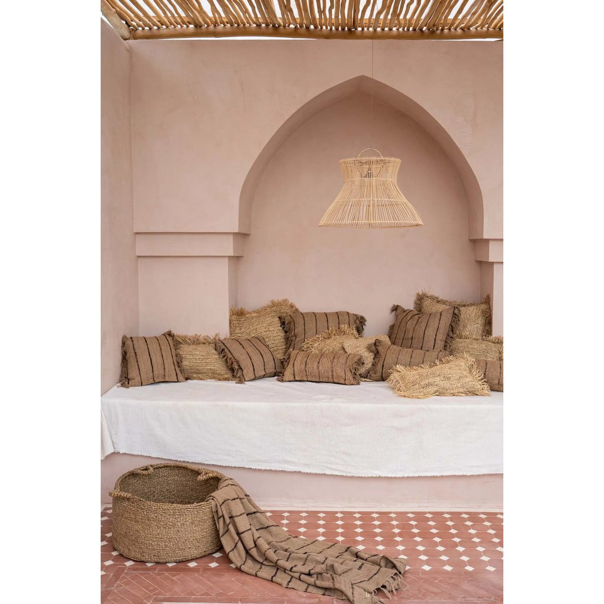 Bazar Bizar - Plaid 'S'il vous Plaid' (Beige Zwart)