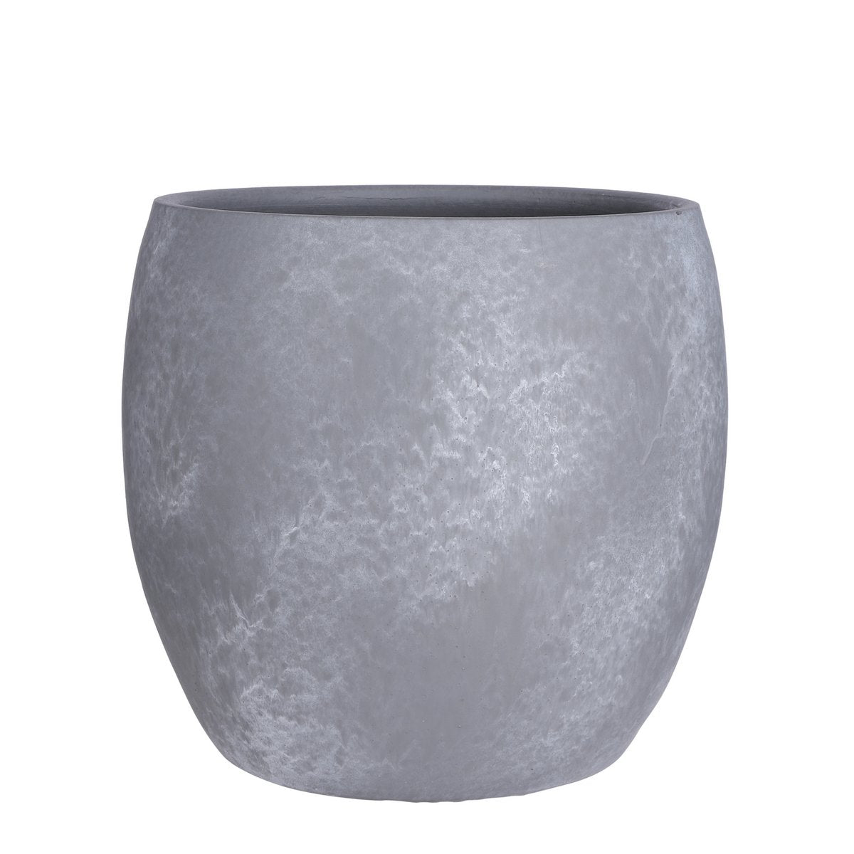 Mica Décorations - Pot de Fleur Lester - H31 x Ø33 cm - Terre Cuite - Gris Clair