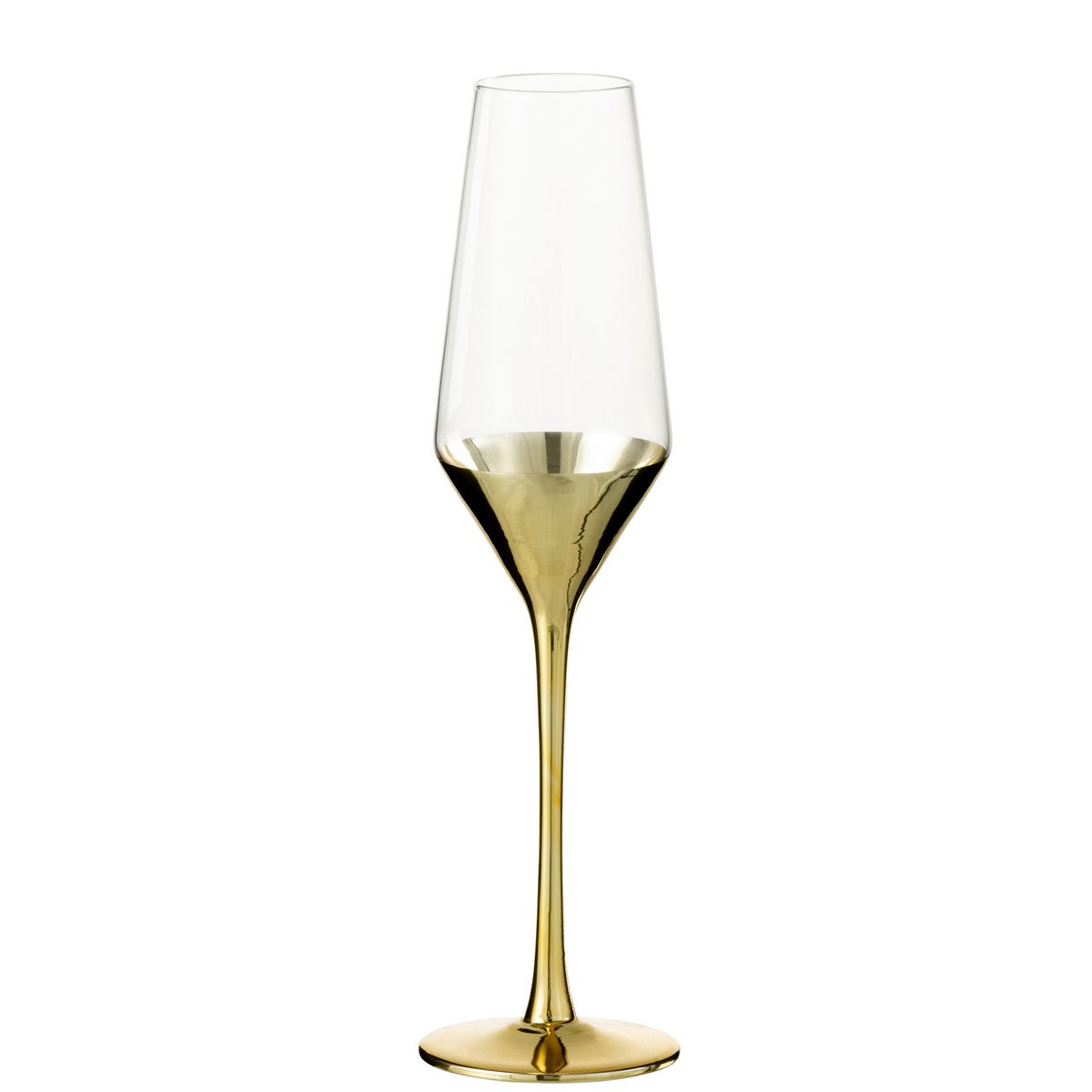 J-Line - Champagnerglas - Glas - Gold/Transparent