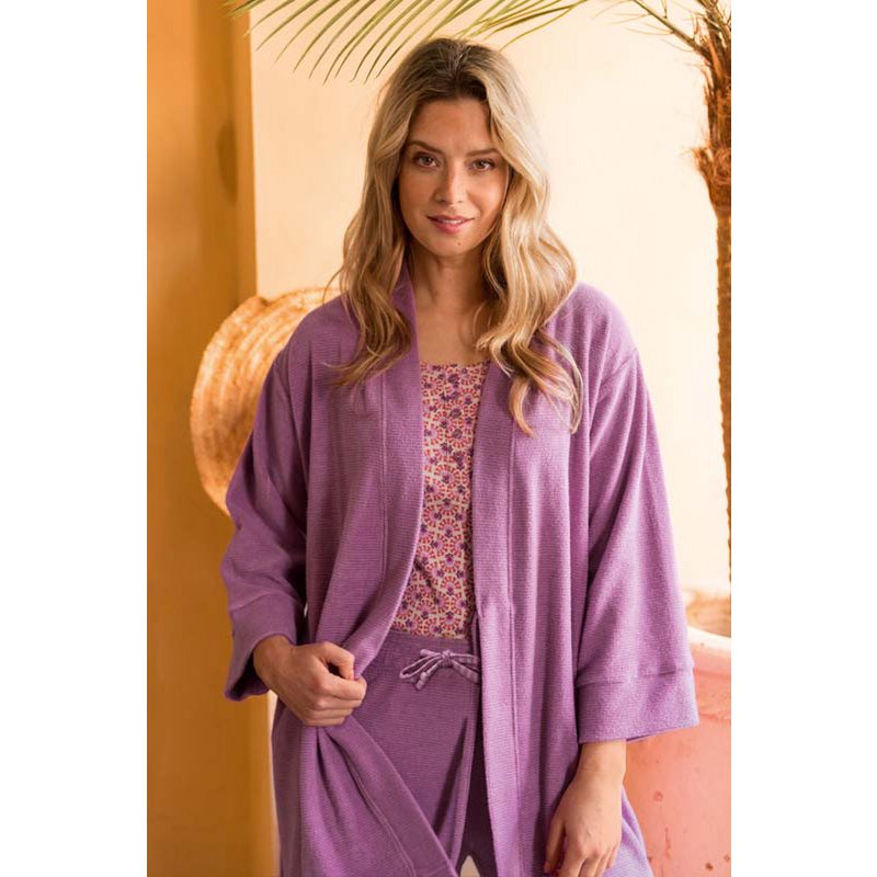 Pip Studio - Nadia Kimono Petite Sumo Rayé Lilas