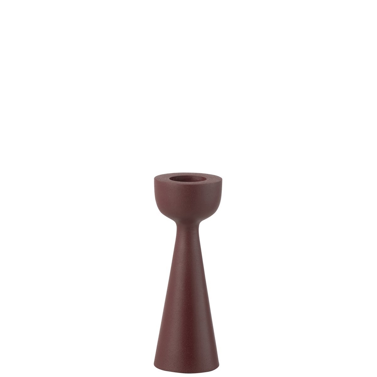 J-Line - Bougeoir Cône Aluminium Marron Marron Grand