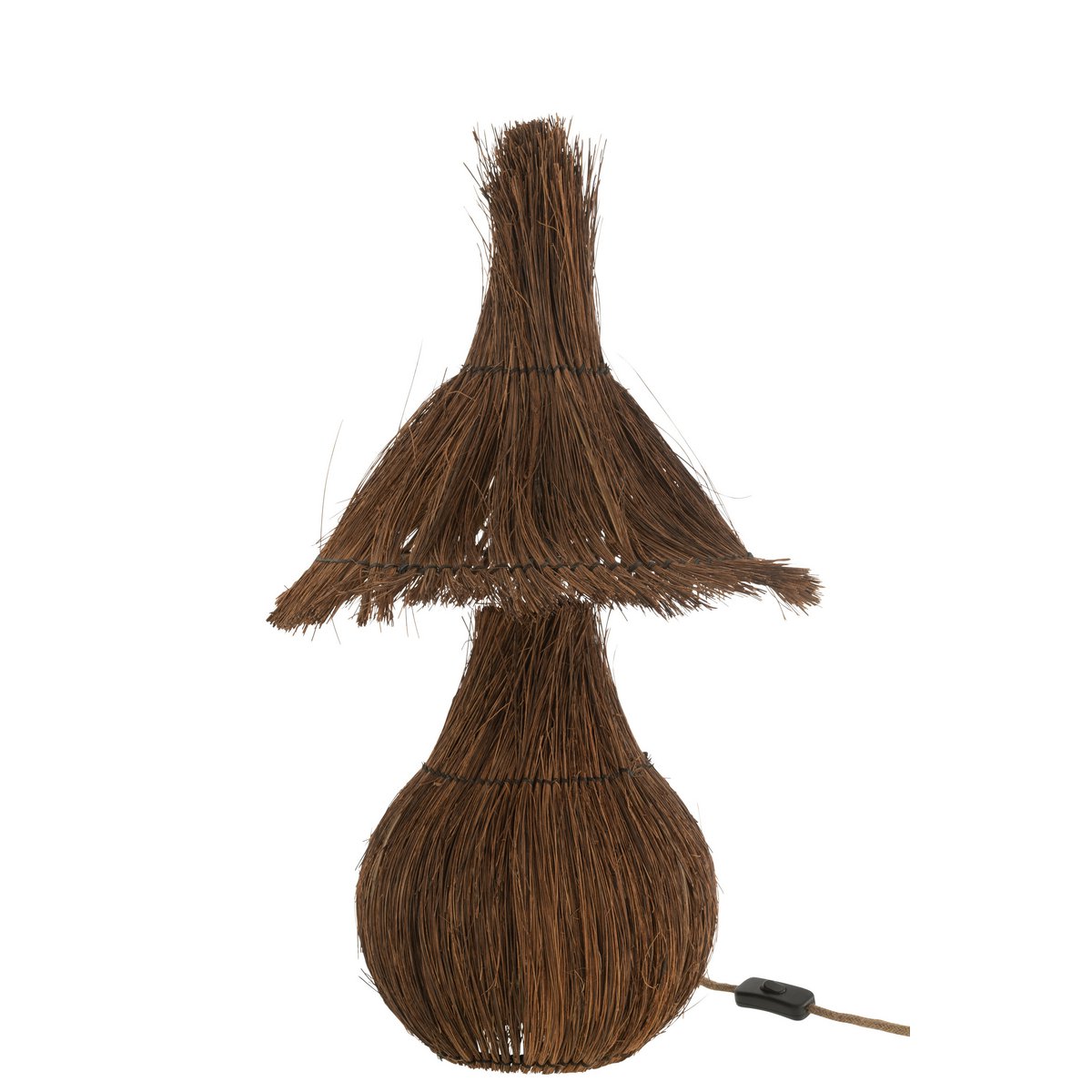 J-Line - Tischlampe Tropical - Jute - Braun