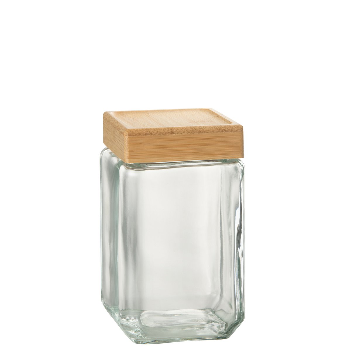 J-Line - Pot In Glas Brad Glas/Bamboo Transparant/Naturel Large