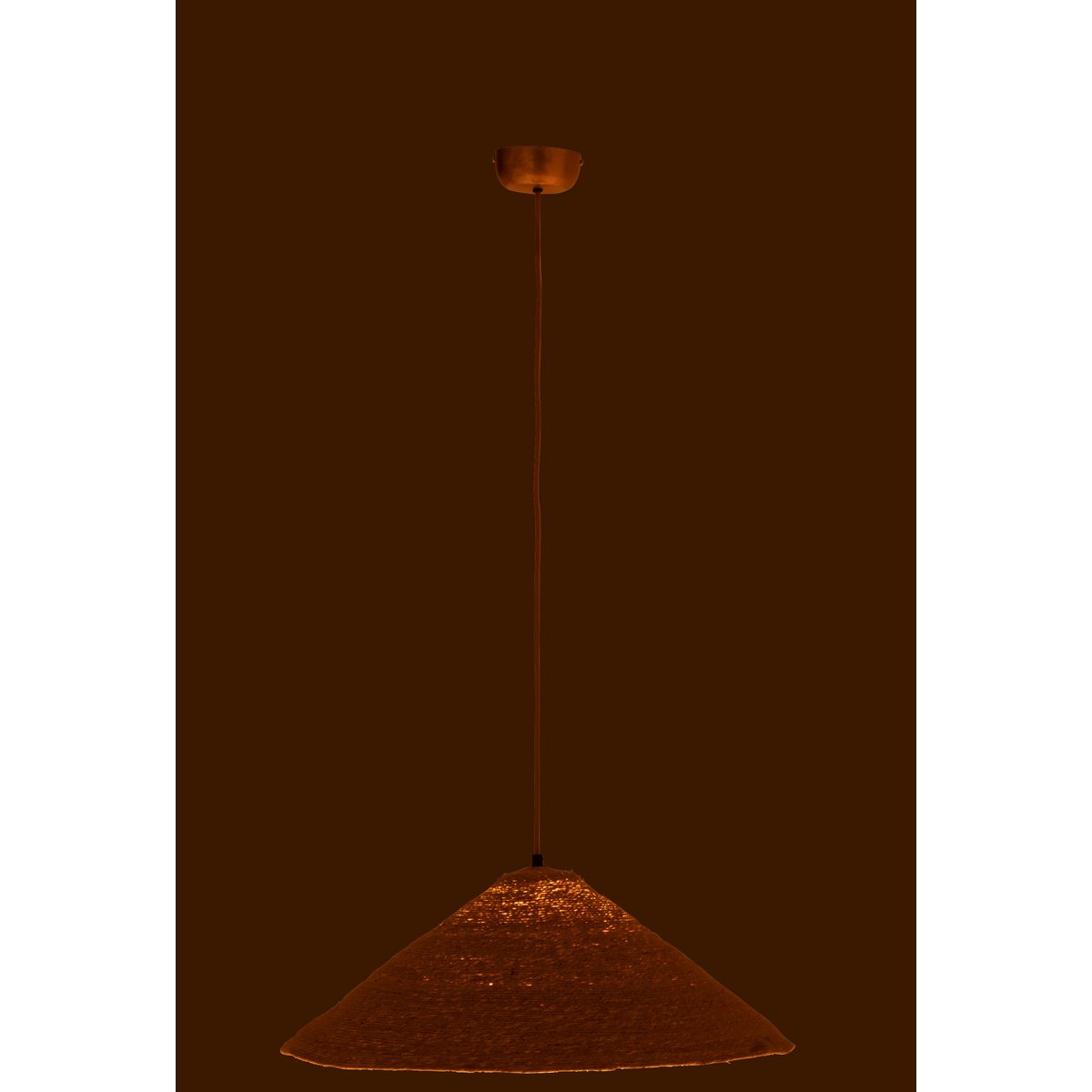 J-Line - Lampe suspendue 'Moonj' (Taille S, Naturel, Jute)