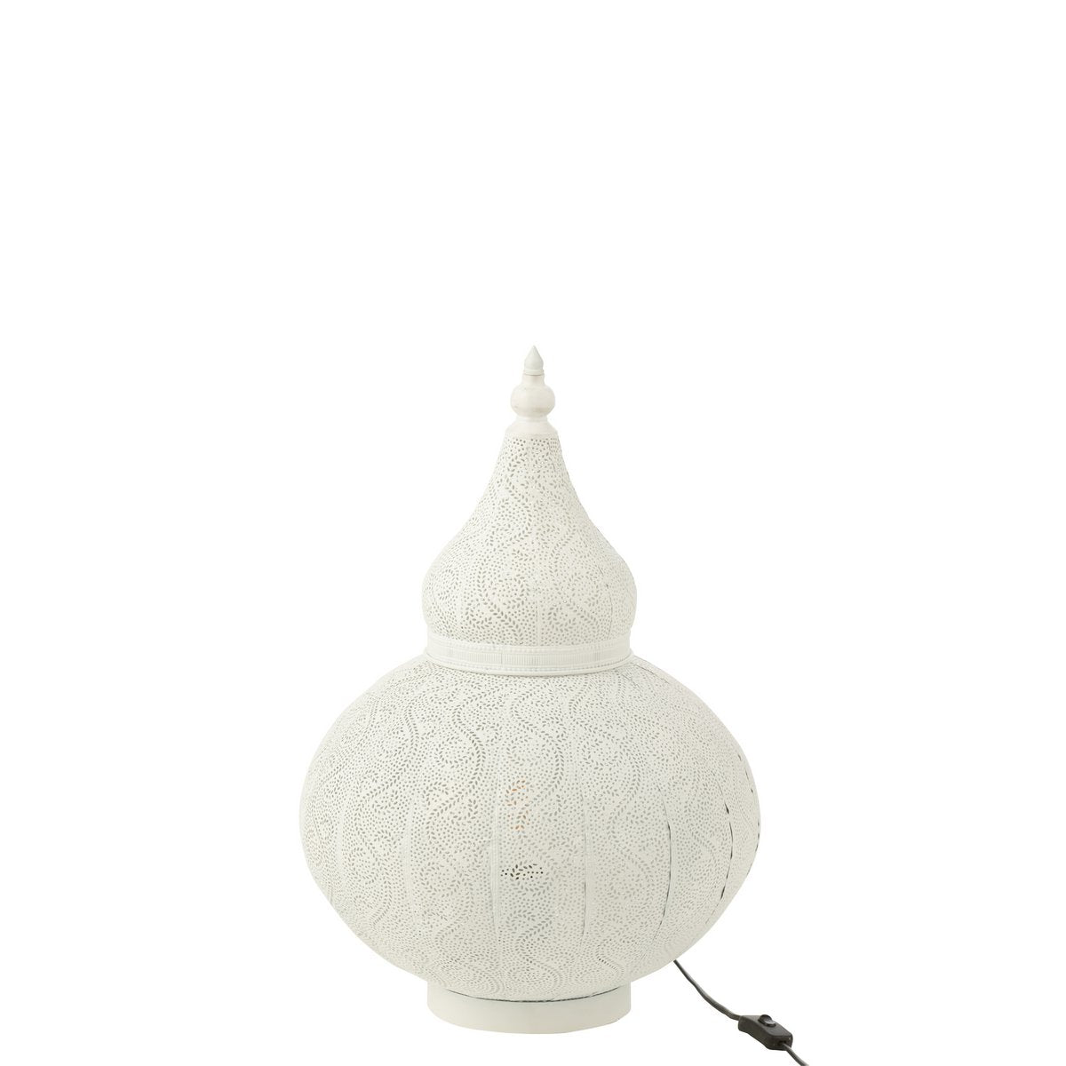 J-Line - Lampe Aladin - Métal - Blanc - Petit