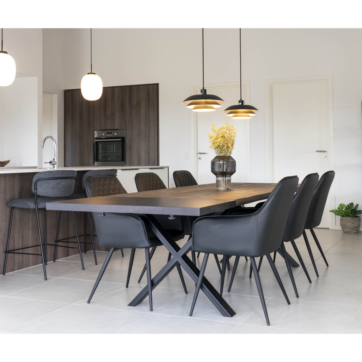 House Nordic – Verlängerungsplatten für Tisch Toulon/Montpellier/Bordeaux – Schwarz