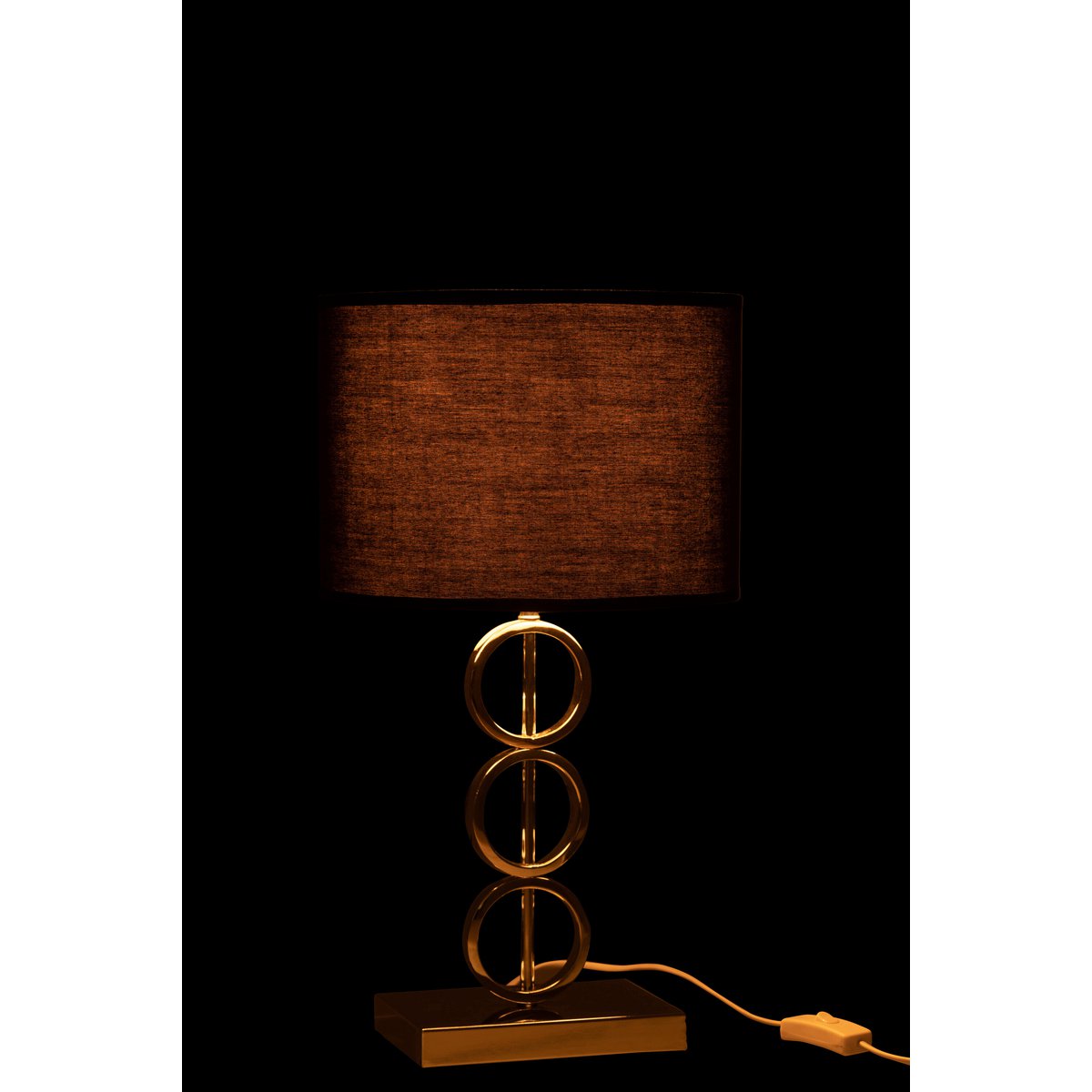 J-Line - Lampe de table 'Dna' (Argent/Noir)