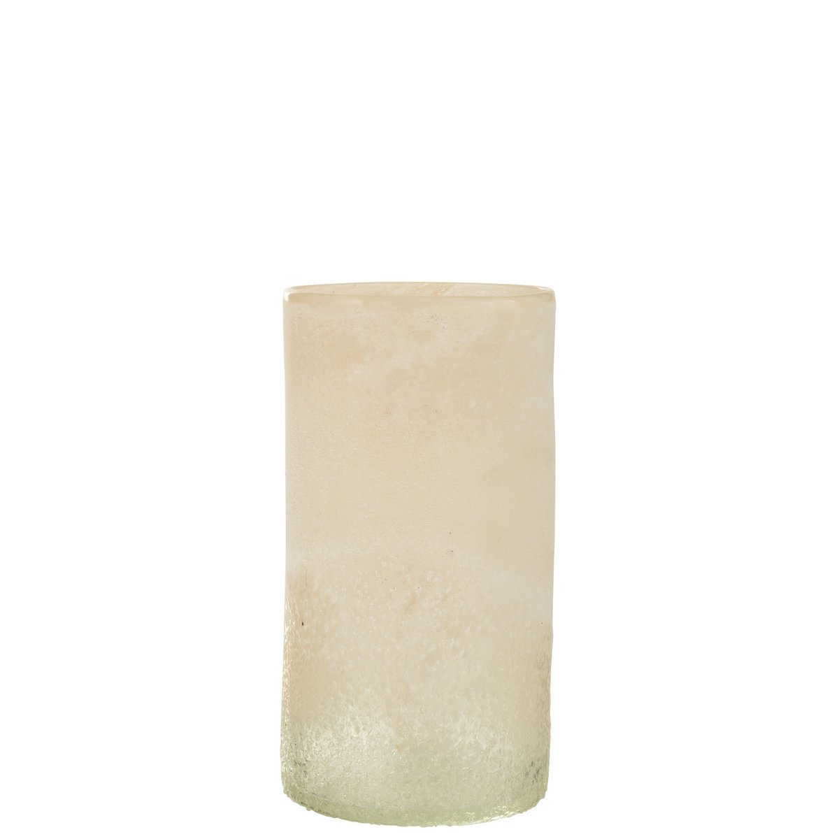 J-Line - Vase Zylinder - Glas - Beige - Mittelgroß