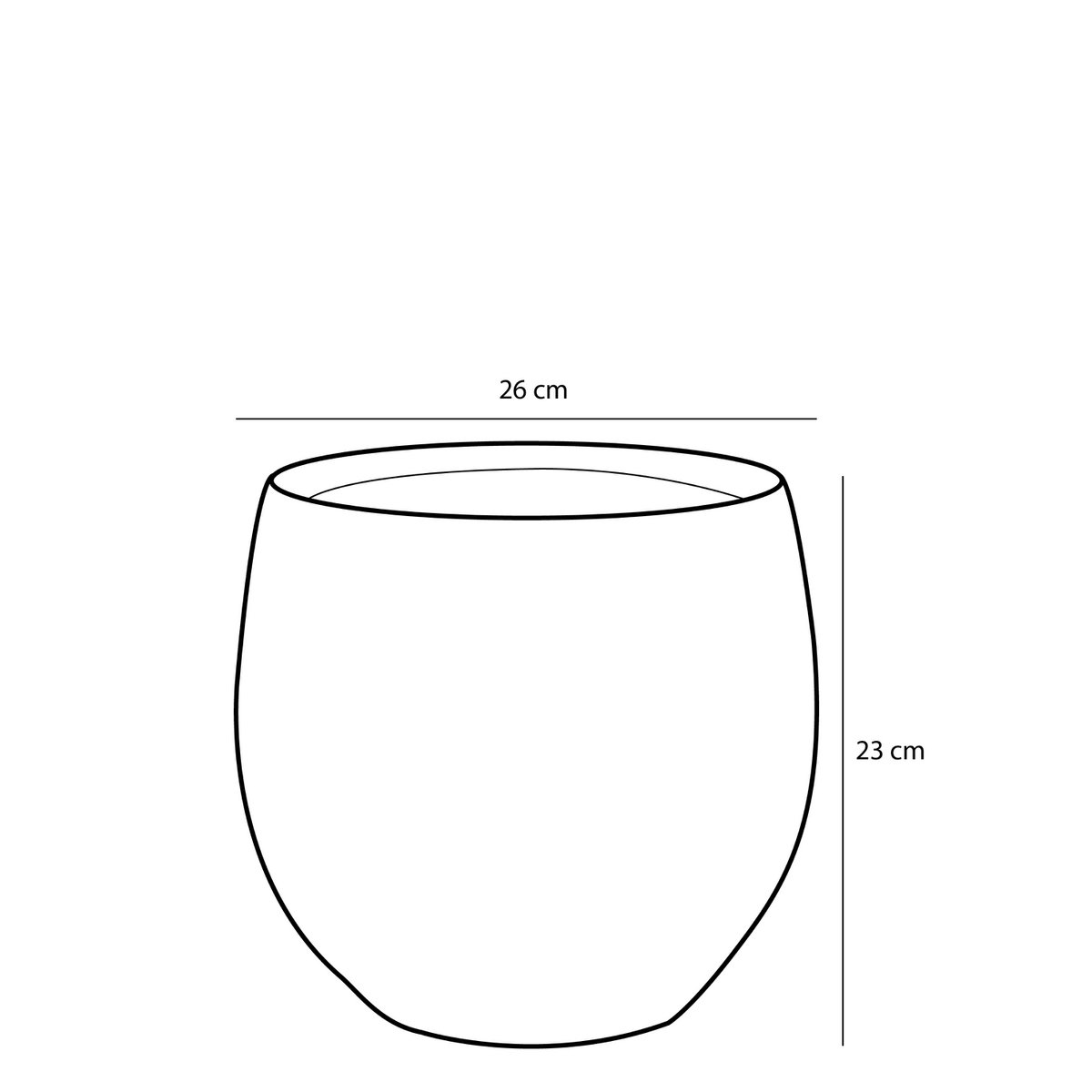 Glimmerdekorationen – Douro-Blumentopf – H23 x Ø26 cm – Terrakotta – Grün