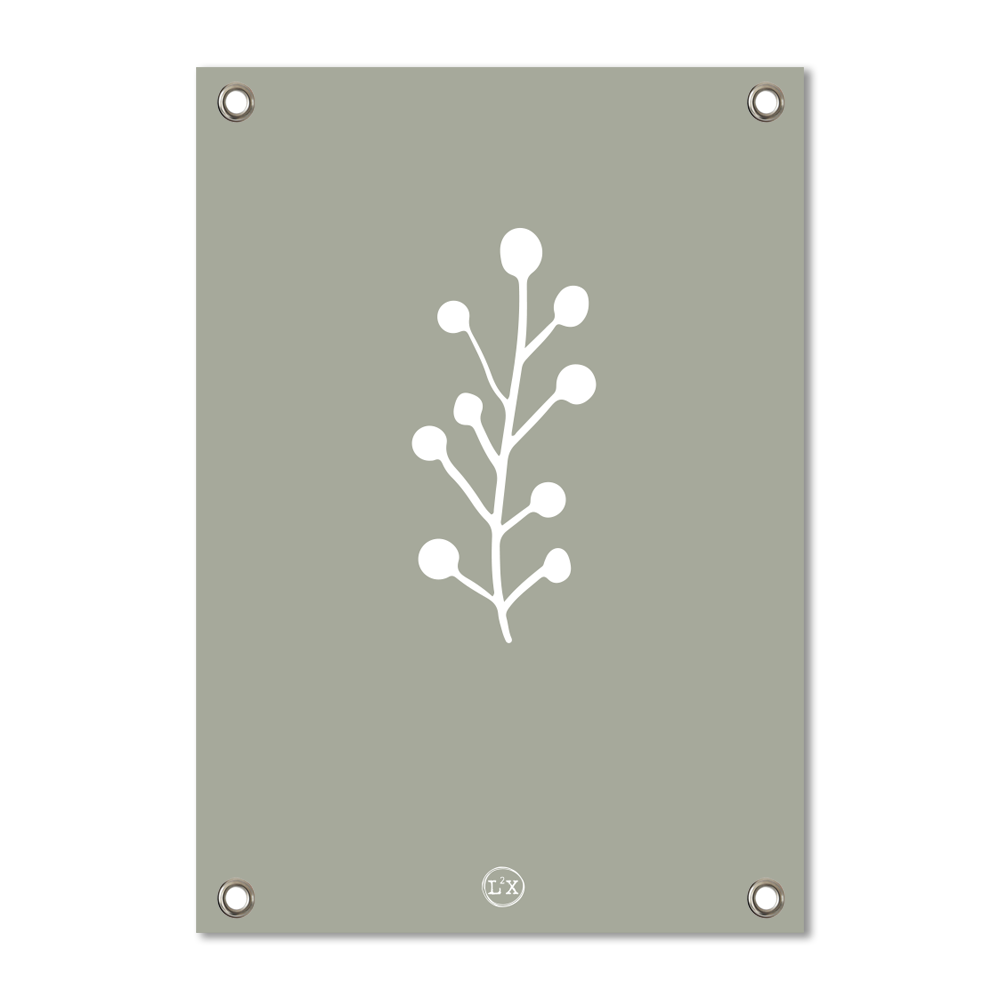 Label2X - Poster de jardin feuille verte