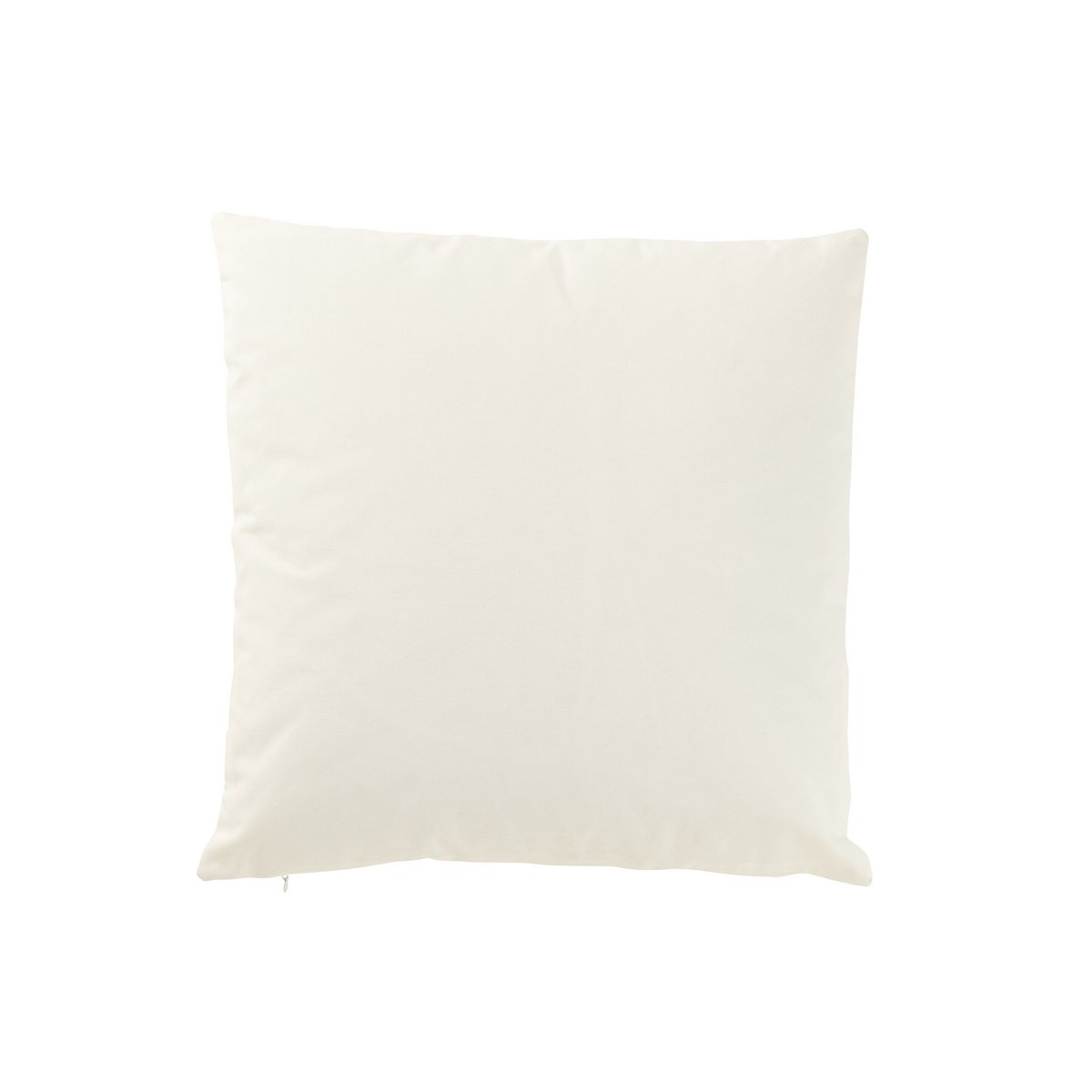 J-Line - Coussin Décoratif Motif Carrés Polyester Blanc