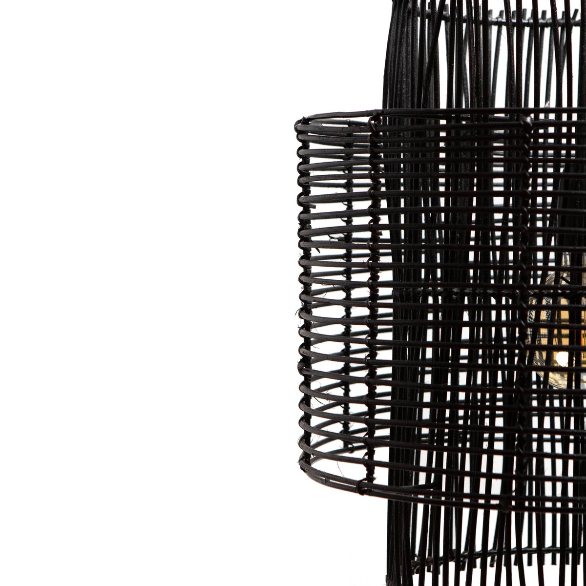 1304 Design - Hanglamp BRANDON mat zwart Ø40x45cm