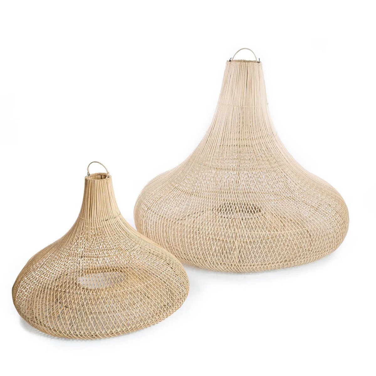 Bazar Bizar - Lampadaire et suspension 'Shala' (Naturel, XL)