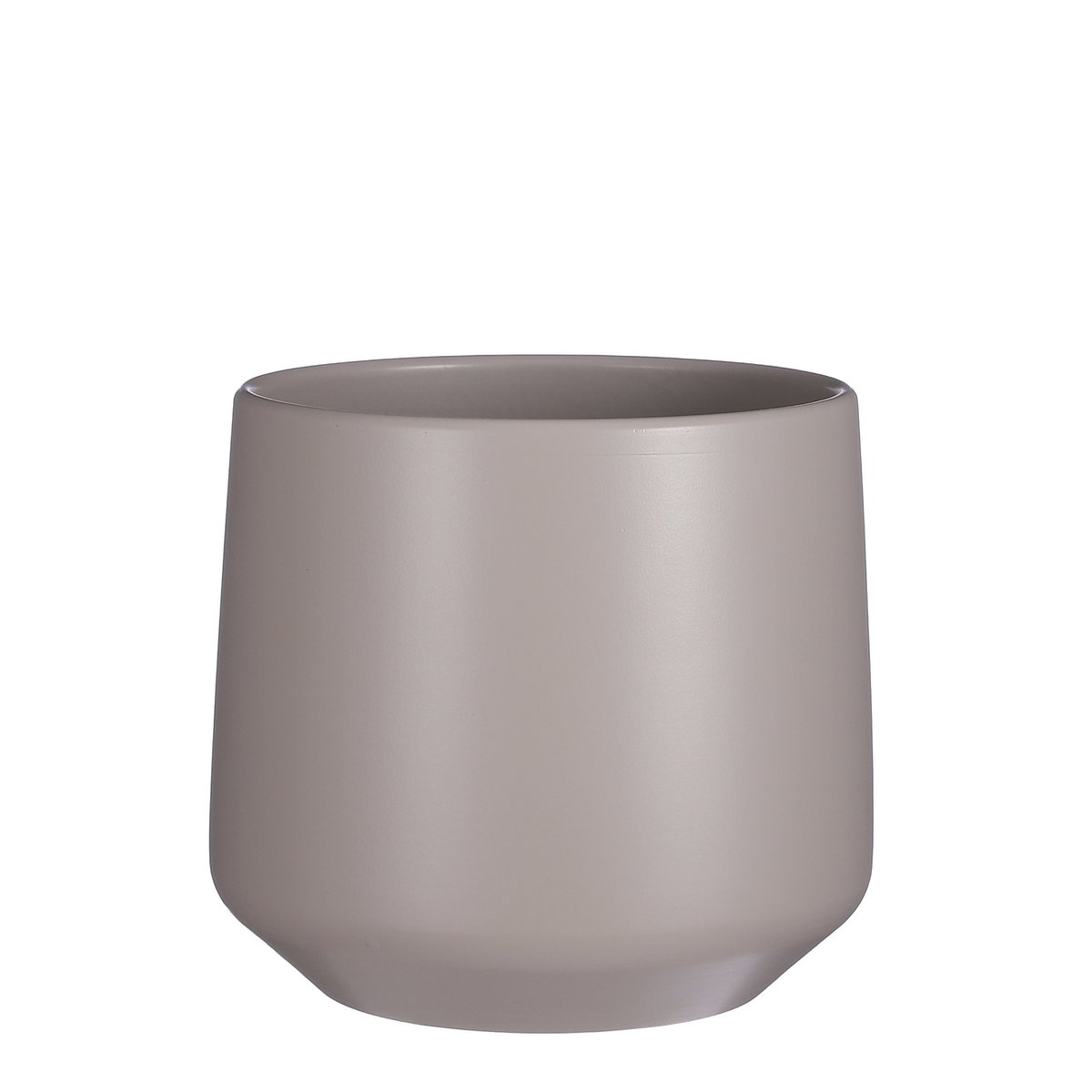 Mica Décorations - Pot de Fleur Ambre - H21 x Ø24 cm - Mat - Taupe