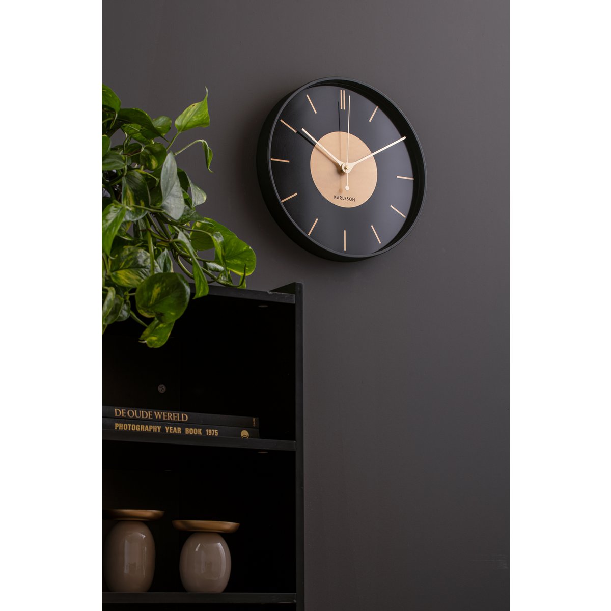 Karlsson - Horloge Murale Disque Doré (Ø35cm) - KA5918BK