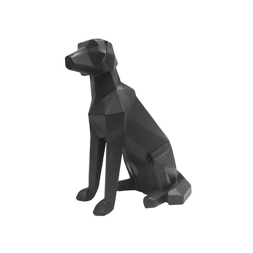 Present Time – Dekorative Statue Origami-Hund sitzend – PT3495BK