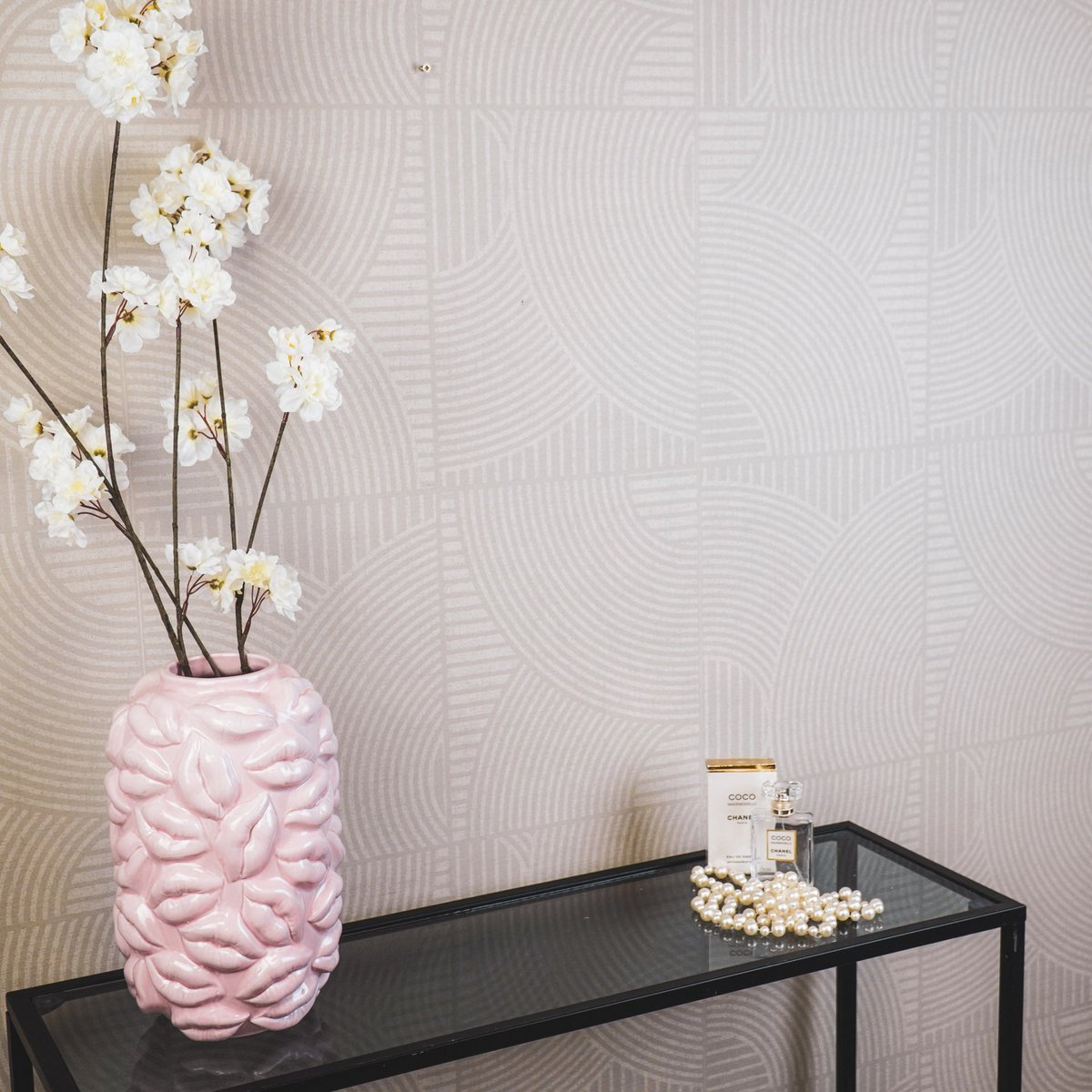 Housevitamin - Vaas - Kisses - Keramiek - Lichtroze - 17x17x27cm