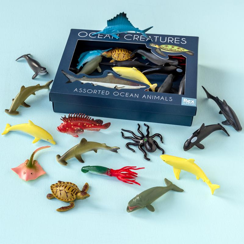 Rex London - Dierenfiguren in doos 'Ocean' (16 stuks)