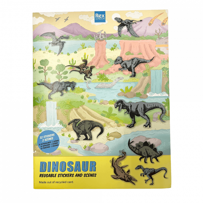 Rex London - Herbruikbare stickers 'Dinosaurus' - 32 stuks
