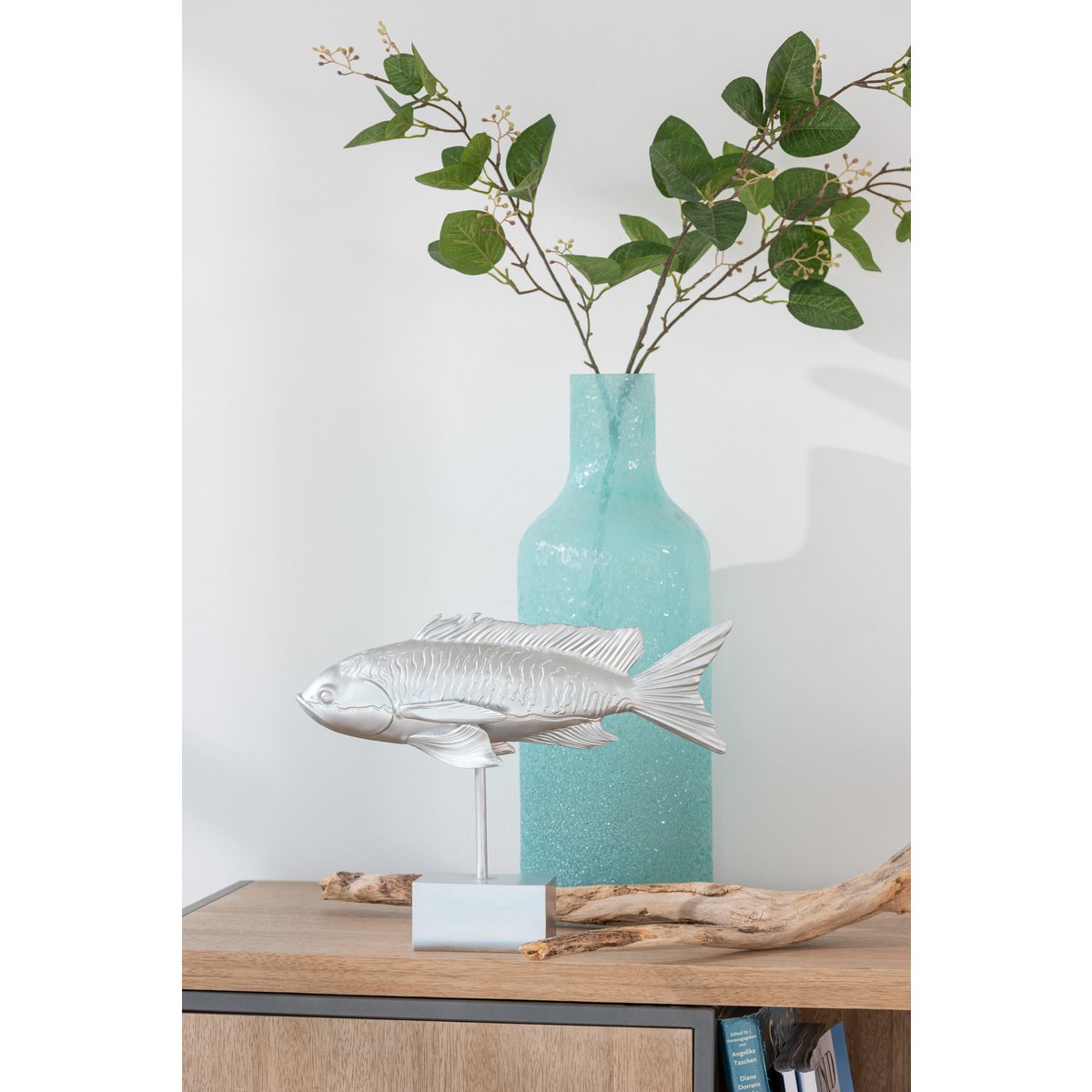 J-Line - Poisson Tropical Long sur Pied Poly Argent