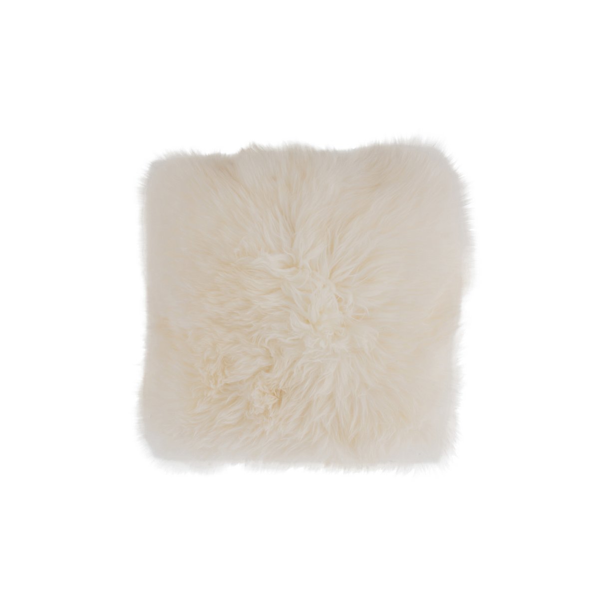 J-Line - Coussin décoratif 'Peau de mouton' (Blanc)