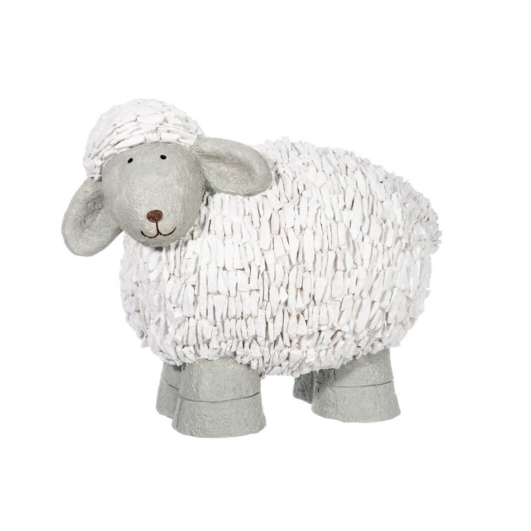 J-Line – Sheep Poly Weiß/Grau Large