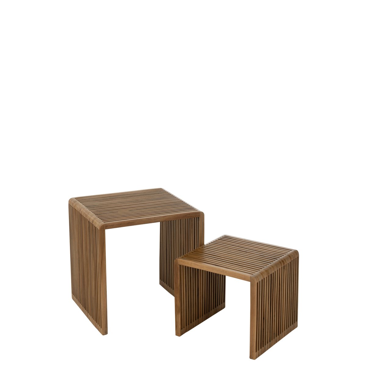 J-Line – Beistelltisch Cube – Holz – Natur