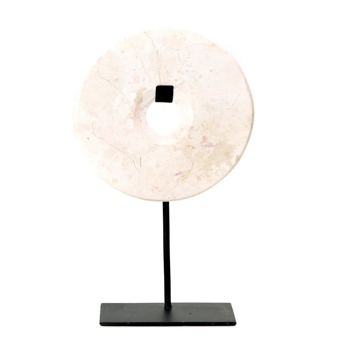 Bazar Bizar - Figurine décorative sur pied 'Marble Disc' (Blanc, L)