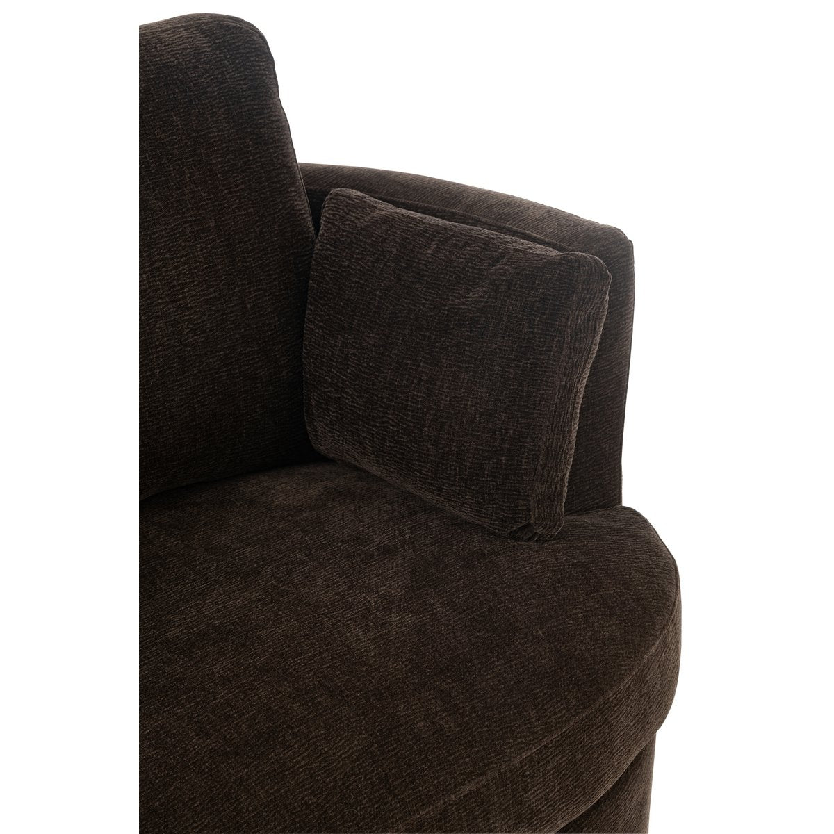 J-Line - Fauteuil lounge Swiv Peuplier/Mousse Marron Foncé