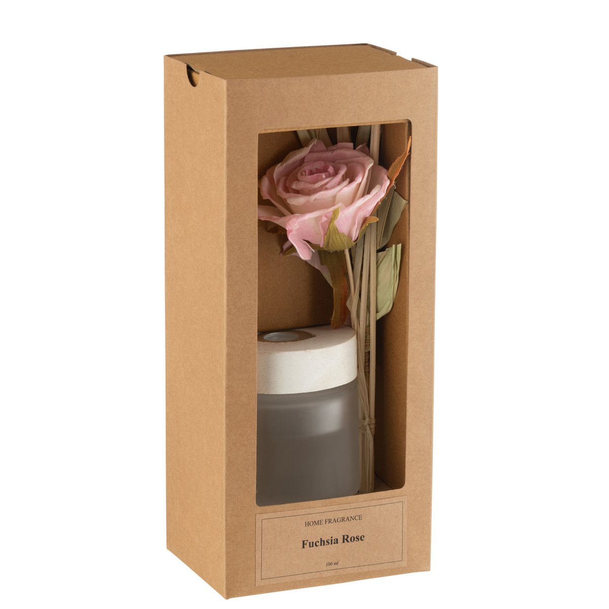 J-Line - Huile Parfumée+Fleur Verre Rose