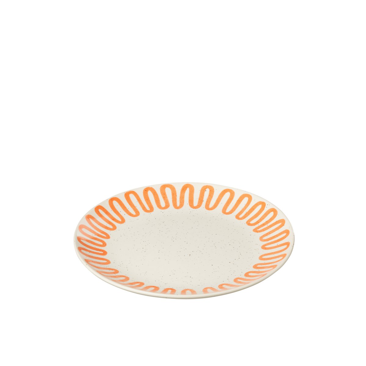 J-Line - Assiette Curve - Porcelaine - Orange - Petit