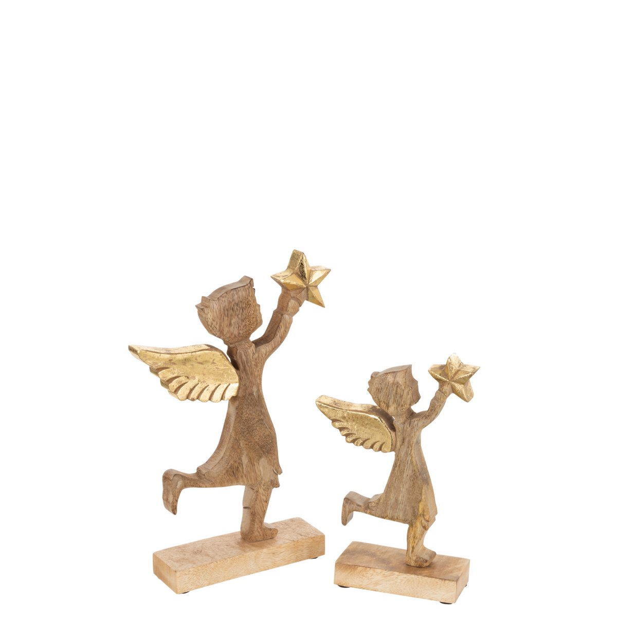 J-Line - Dekorative Weihnachtsfigur 'Skarvik' (Größe L, Gold)