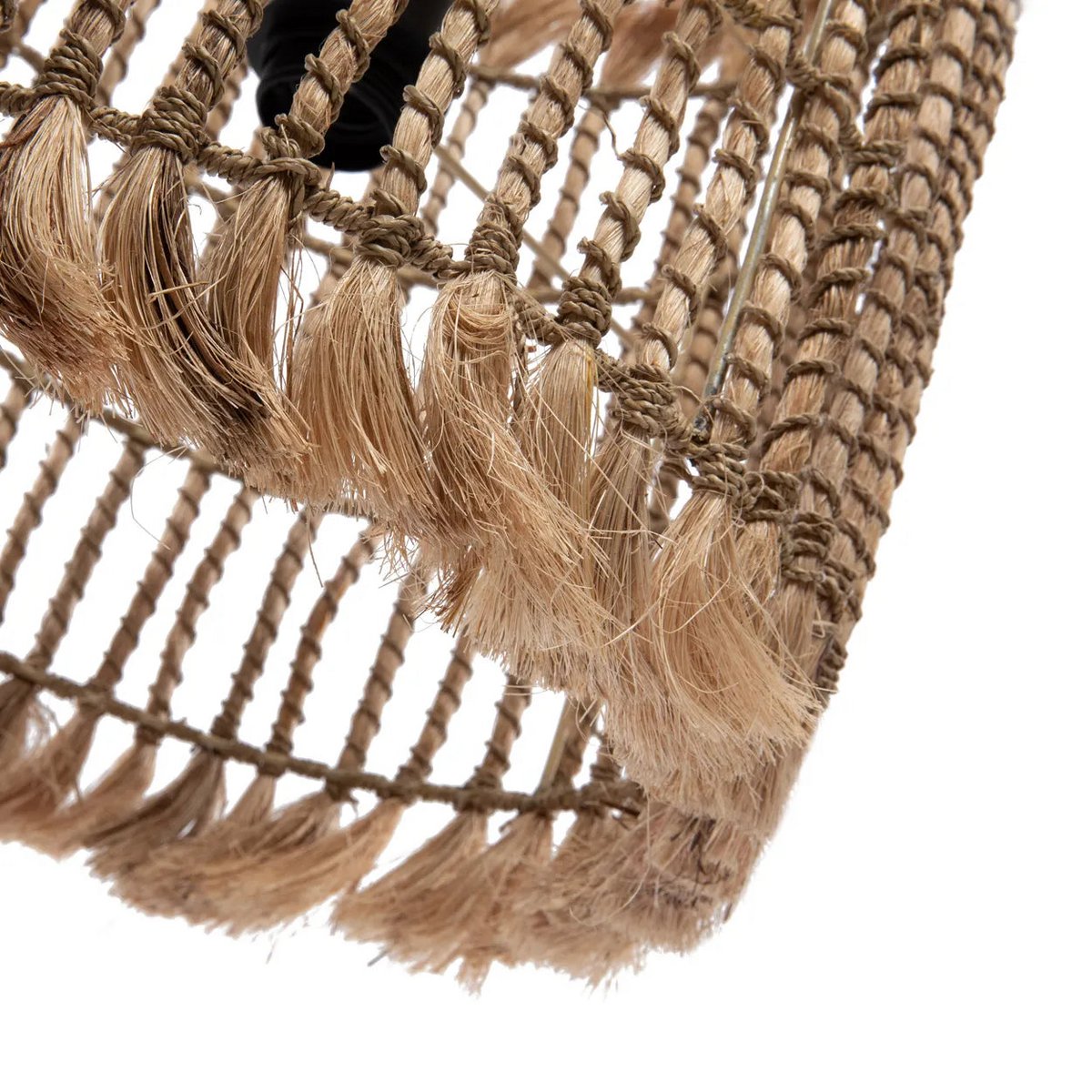 Bazar Bizar - Hanglamp 'Abaca Bird Cage' (Naturel, M)