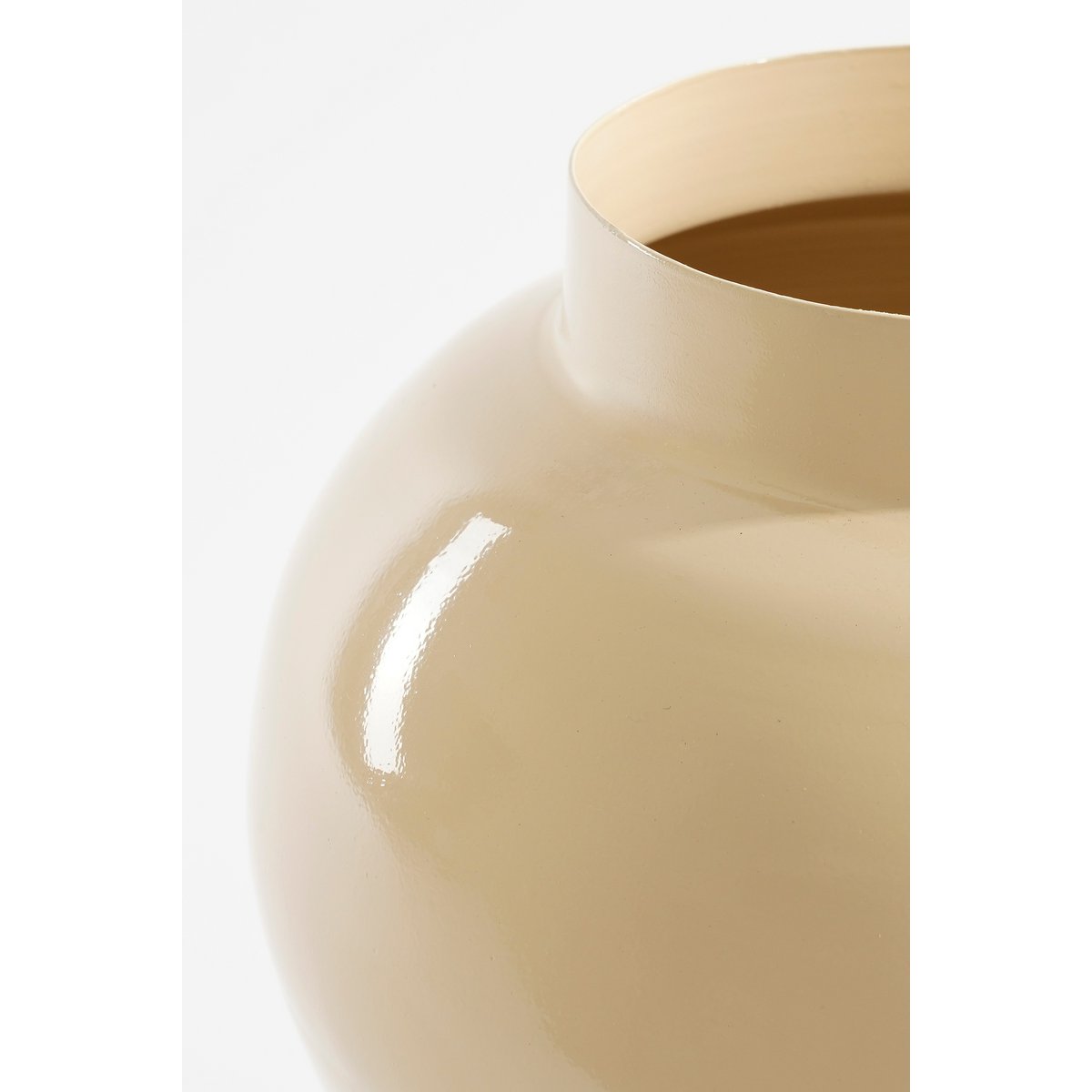 Glimmerdekorationen - Boyd Vase - H37 x Ø26 cm - Metall - Beige