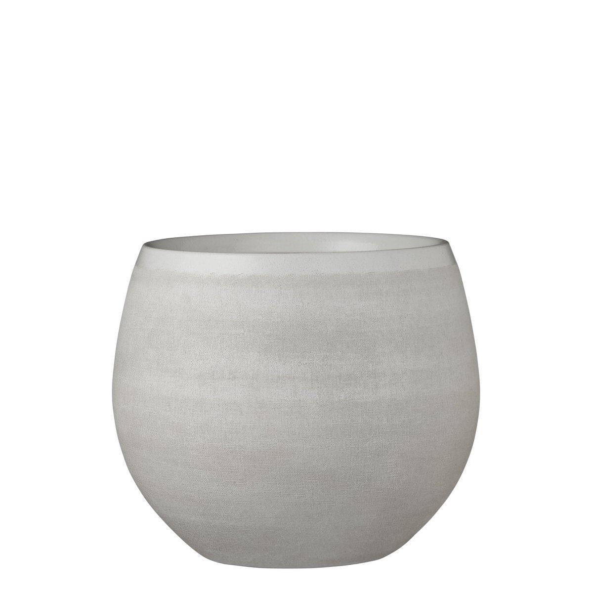 Mica Décorations - Pot de Fleur Douro - H25 x Ø29 cm - Terre Cuite - Blanc Cassé