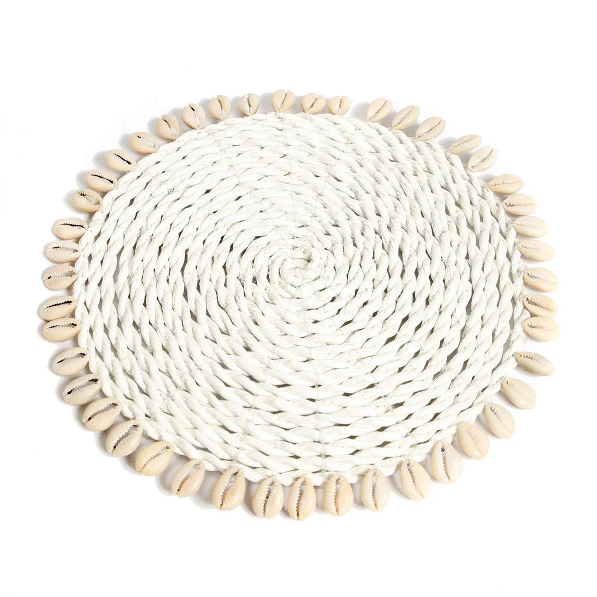 Bazar Bizar - Dessous de verre 'Seagrass Shell' (Blanc)