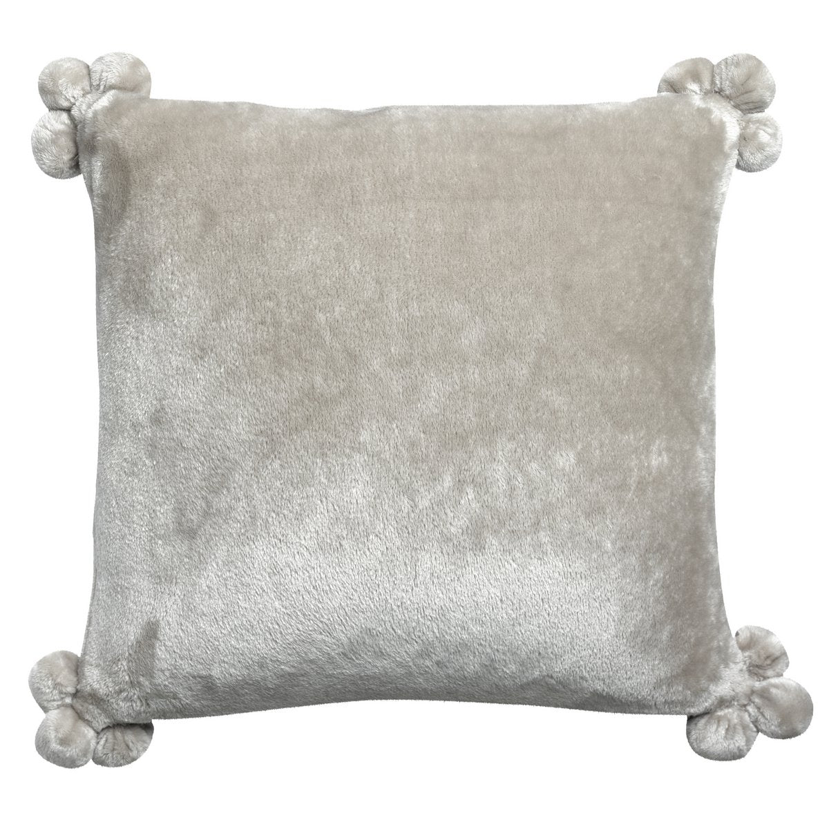 VIVARAISE - Coussin Tendres pompons Perle 45 x 45