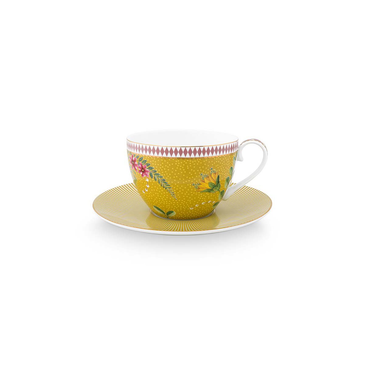 Pip Studio - Set/2 Cups & Saucers La Majorelle Yellow 280ml