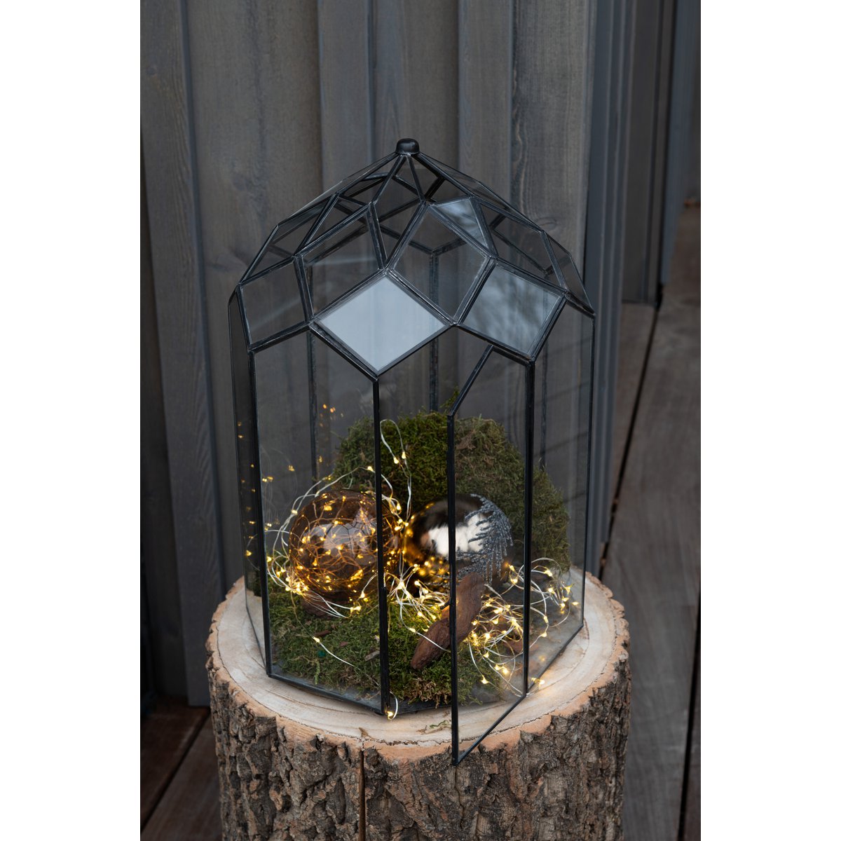 J-Line - Terrarium Glas/Metall Schwarz Medium