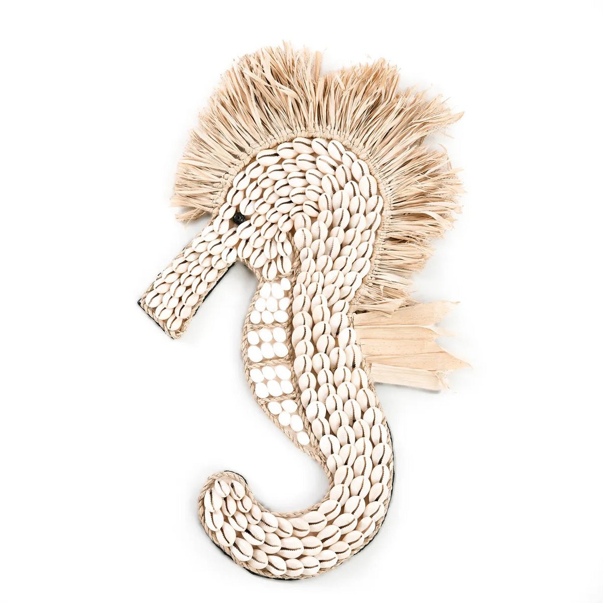 Bazar Bizar - Figurine décorative 'Shell Seahorse' (Blanc)