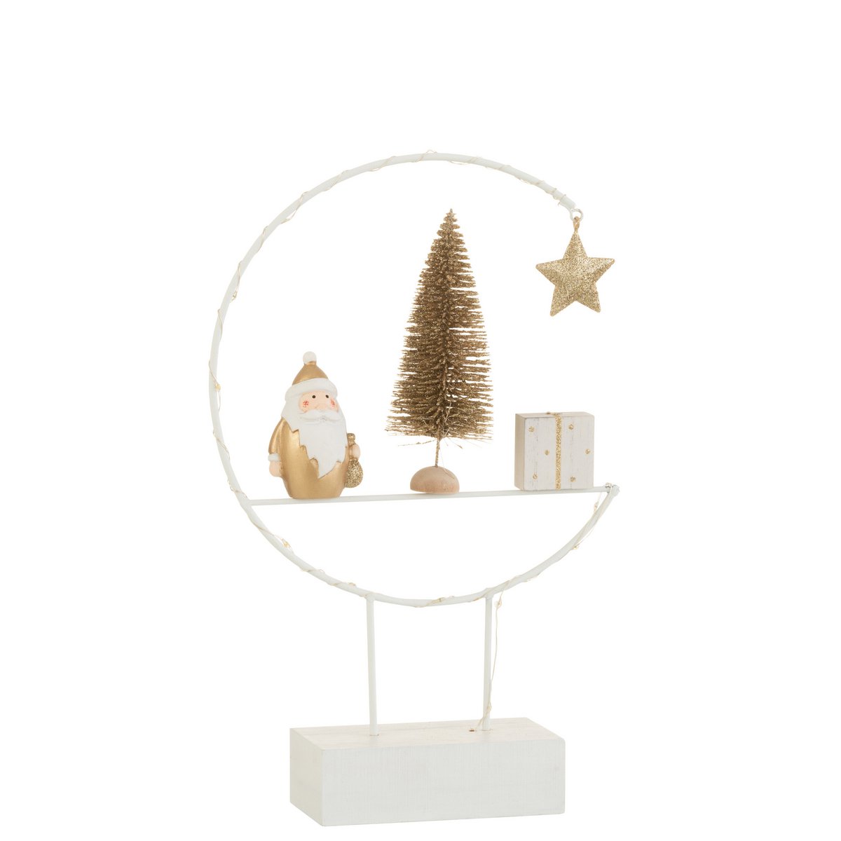 J-Line - Dekorative Weihnachtsfigur 'Wyndmere' (LED, Gold)