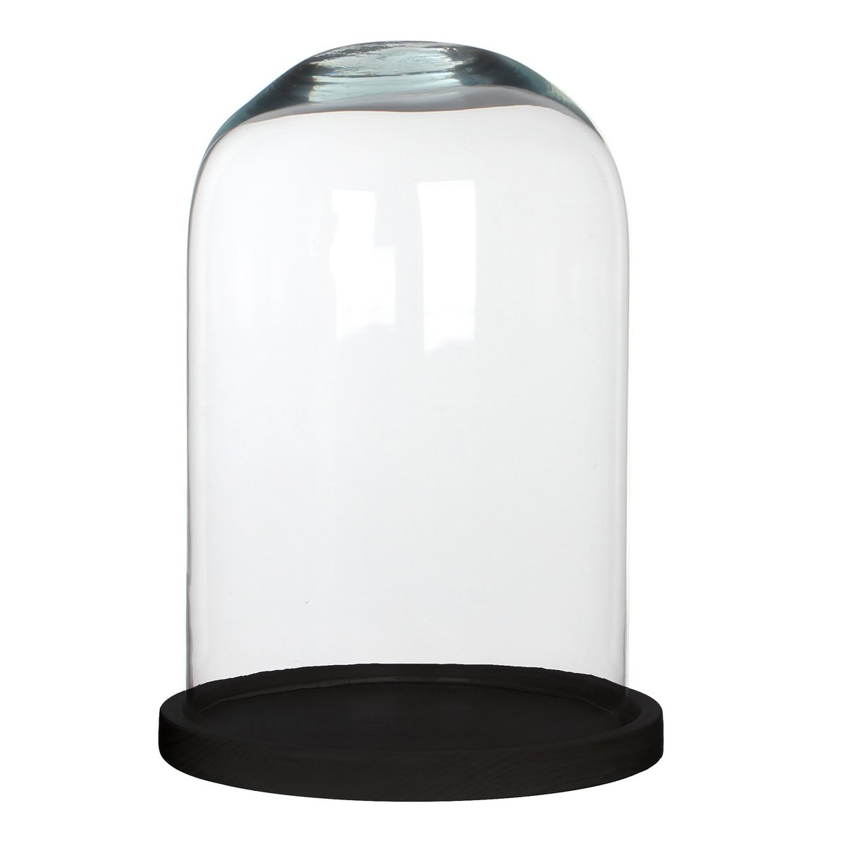 Mica Decorations - Pot cloche en verre Hella - H30 x Ø21 cm - Transparent, Noir