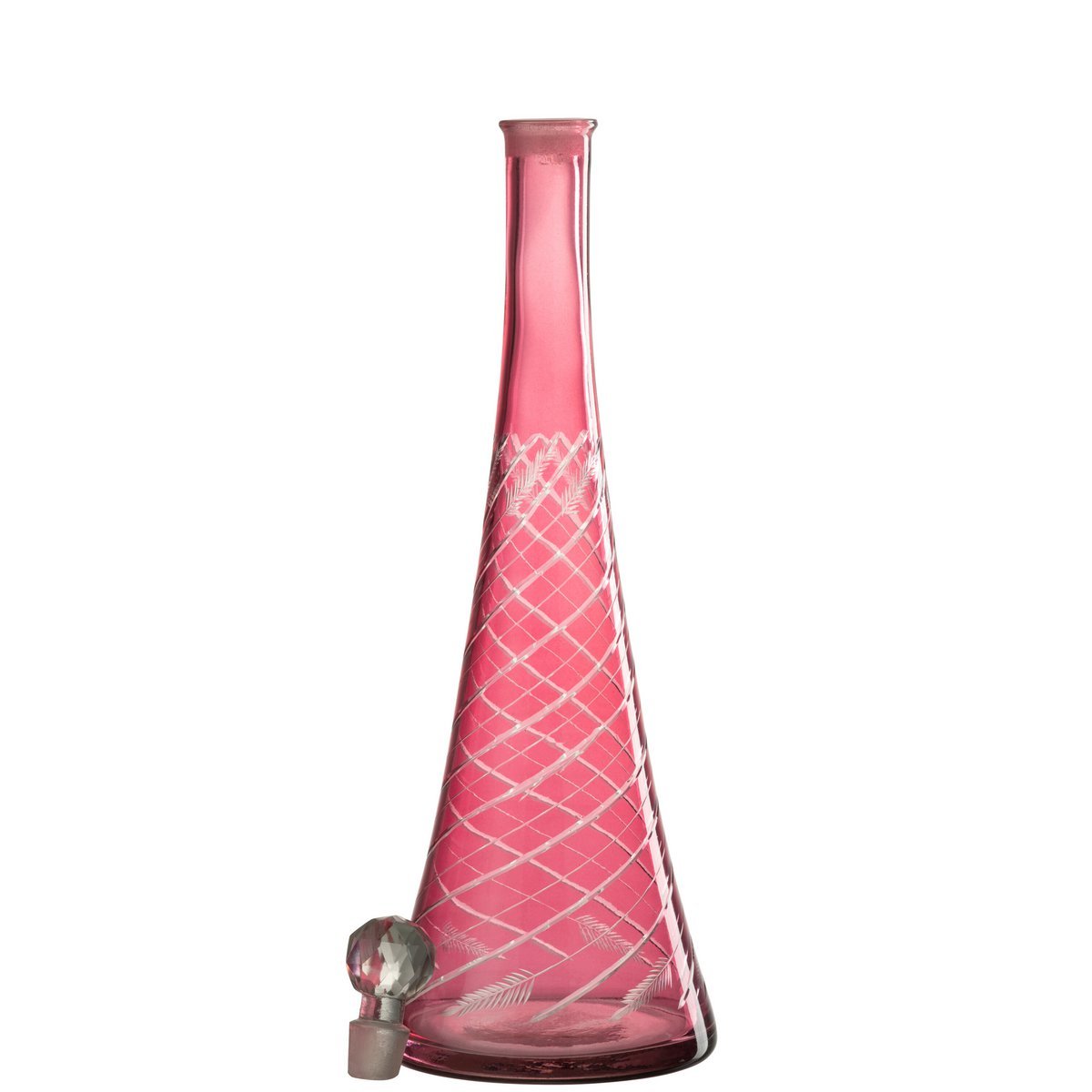 J-Line - Col Carafe - Verre - Rouge