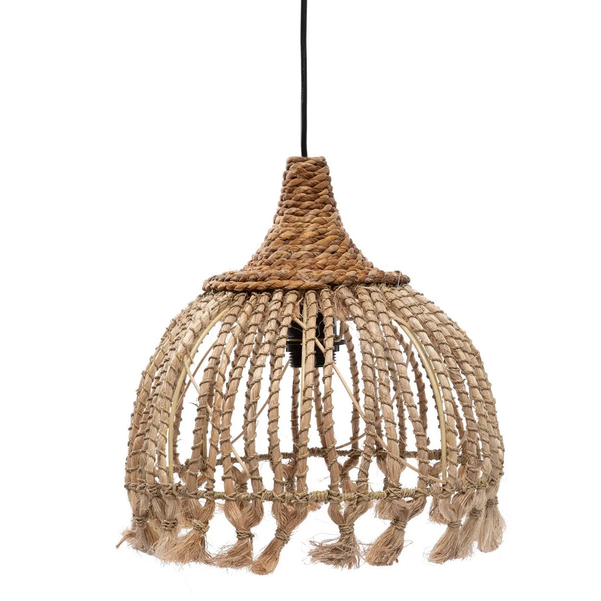 Bazar Bizar - Hanglamp 'Abaca Tassel' (Naturel, S)