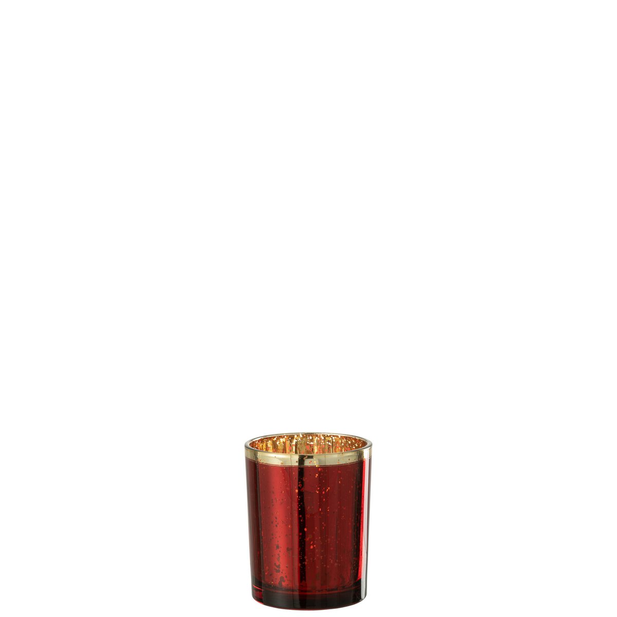 J-Line - Lantern Edge - Verre - Rouge/Or - Moyen