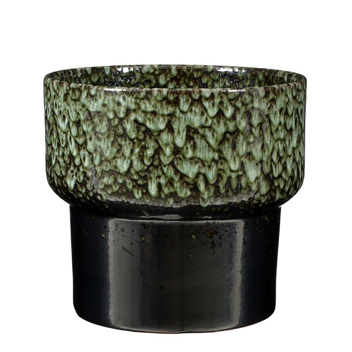 Mica Decorations - Pot de Fleur Obidos - H23 x Ø26 cm - Grès - Vert Foncé