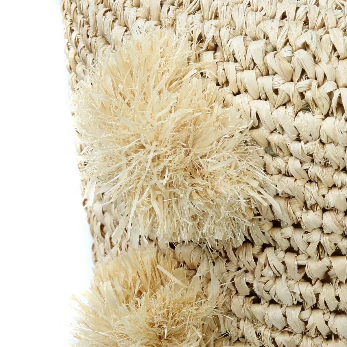 Bazar Bizar – Bettlaken „Raffia Pom Pom“ (Natur)